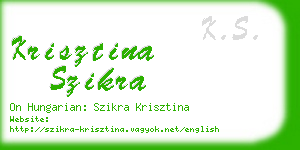 krisztina szikra business card